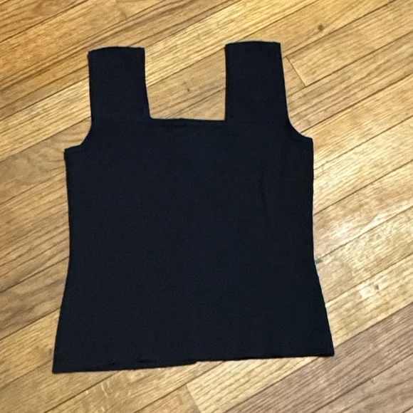 Vintage 90s Black button up tank - Picture 2 of 4